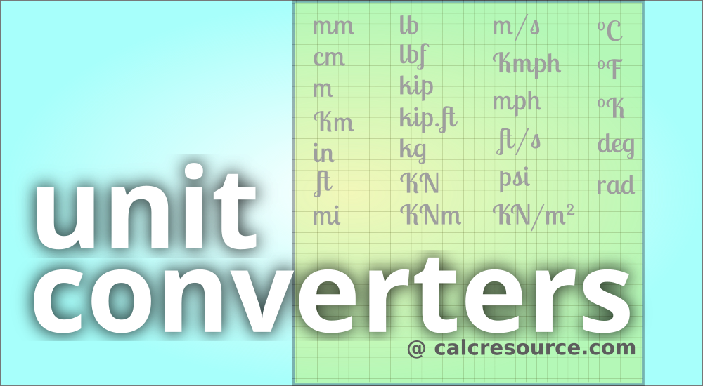 List Of Unit Converters Calcresource